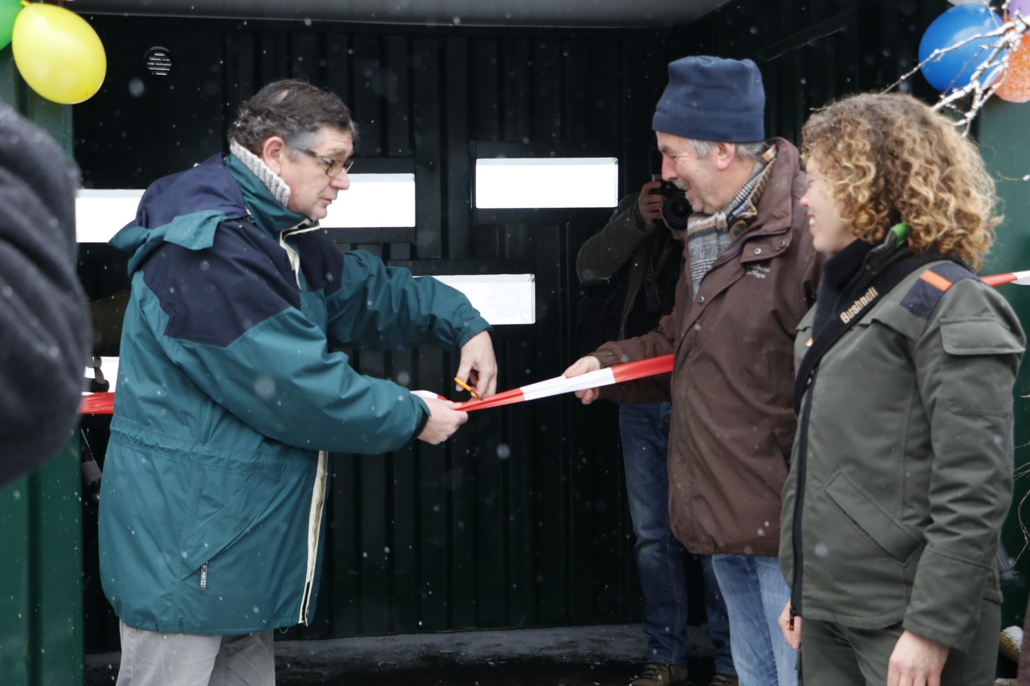 De opening van de nieuwe vogelkijkhut